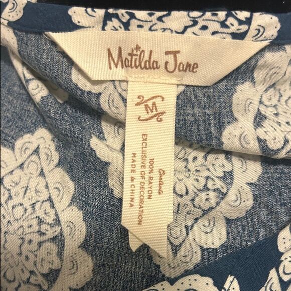 Matilda Jane Indigo and Cream Floral Romper - Picture 2 of 6